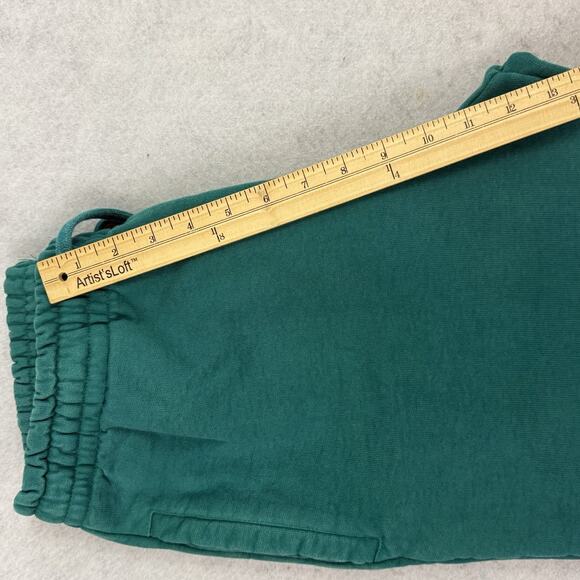 Civil Regime Redeemed Sweatpants Mens M Teal Green Cotton Embroidered Joggers - Picture 7 of 14